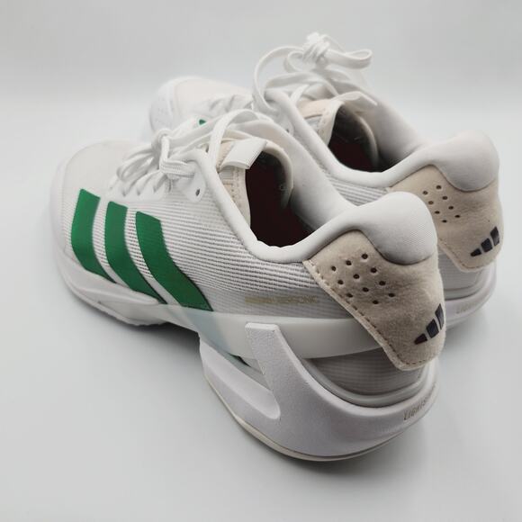 Mens Size 10.5 Adidas Tennis Shoes Ubersonic 5 Low Top White Green Gold JP5775 main image 5